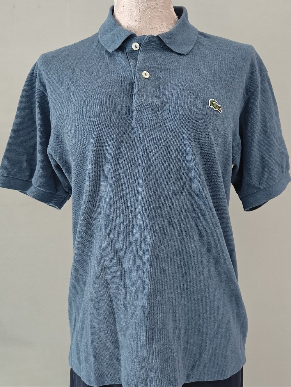 Lacoste Men's Small Blue Short-Sleeve Polo Classic Fit Golf Old Money Cotton